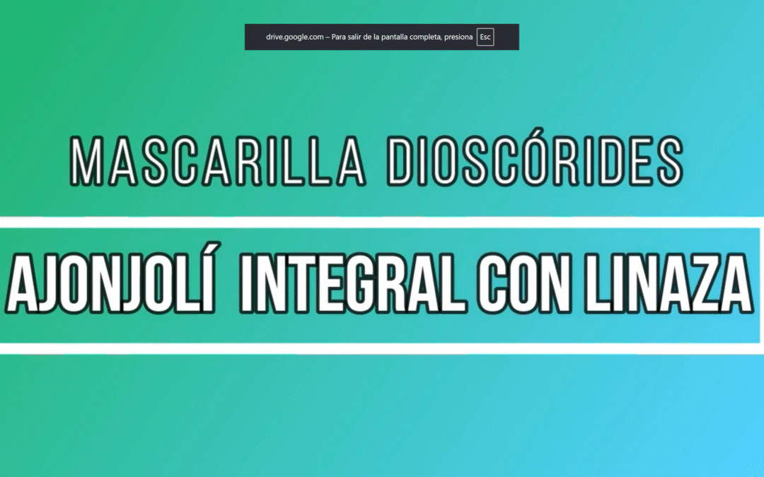 MASCARILLA DIOSCORIDES – MANCHAS – ACNE- SALUD CAPILAR – CUINARIA SALUDABLE