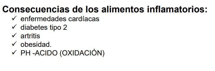 ALIMENTOS INFLAMATORIOS Y ANTIINFLAMATORIOS – TABLA ORAC