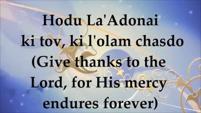 SALMOS-136-Hodu L’Adonai Ki Tov